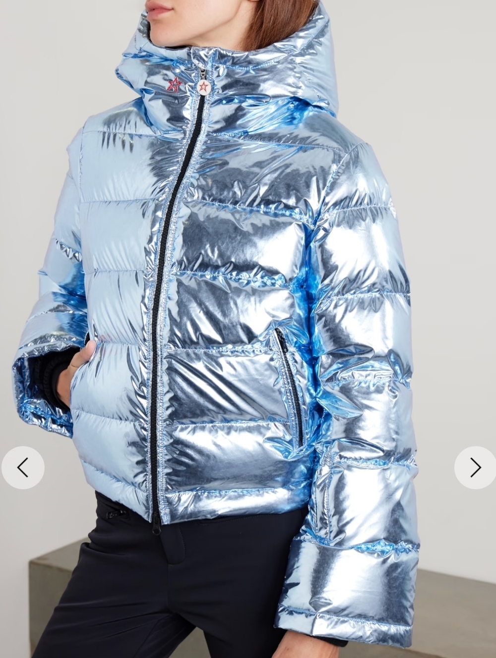 Perfect Moment Polar Flare Ski Jacket Perfect Moment Metallic Light Blue Foil